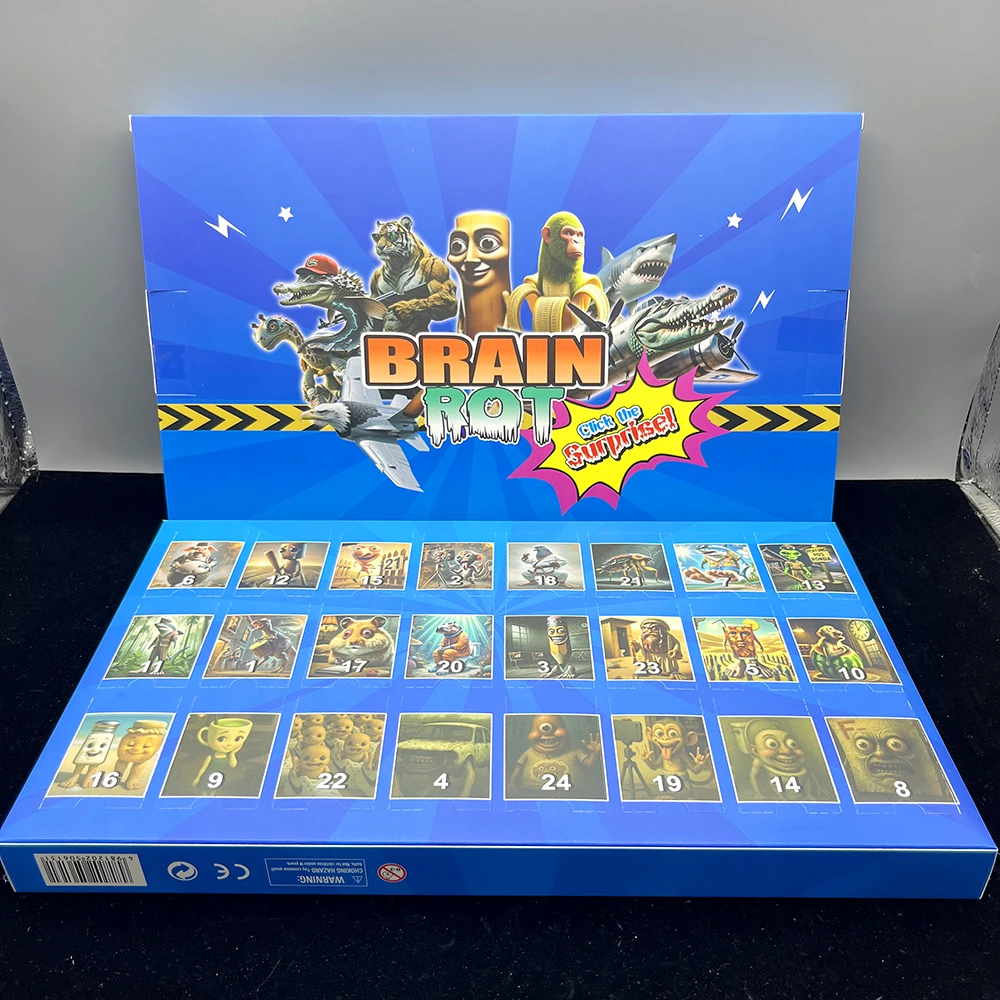 ai外国山海经手办惊喜盲盒洞洞乐24公仔抽象木棍人穿鞋鲨鱼拆拆乐