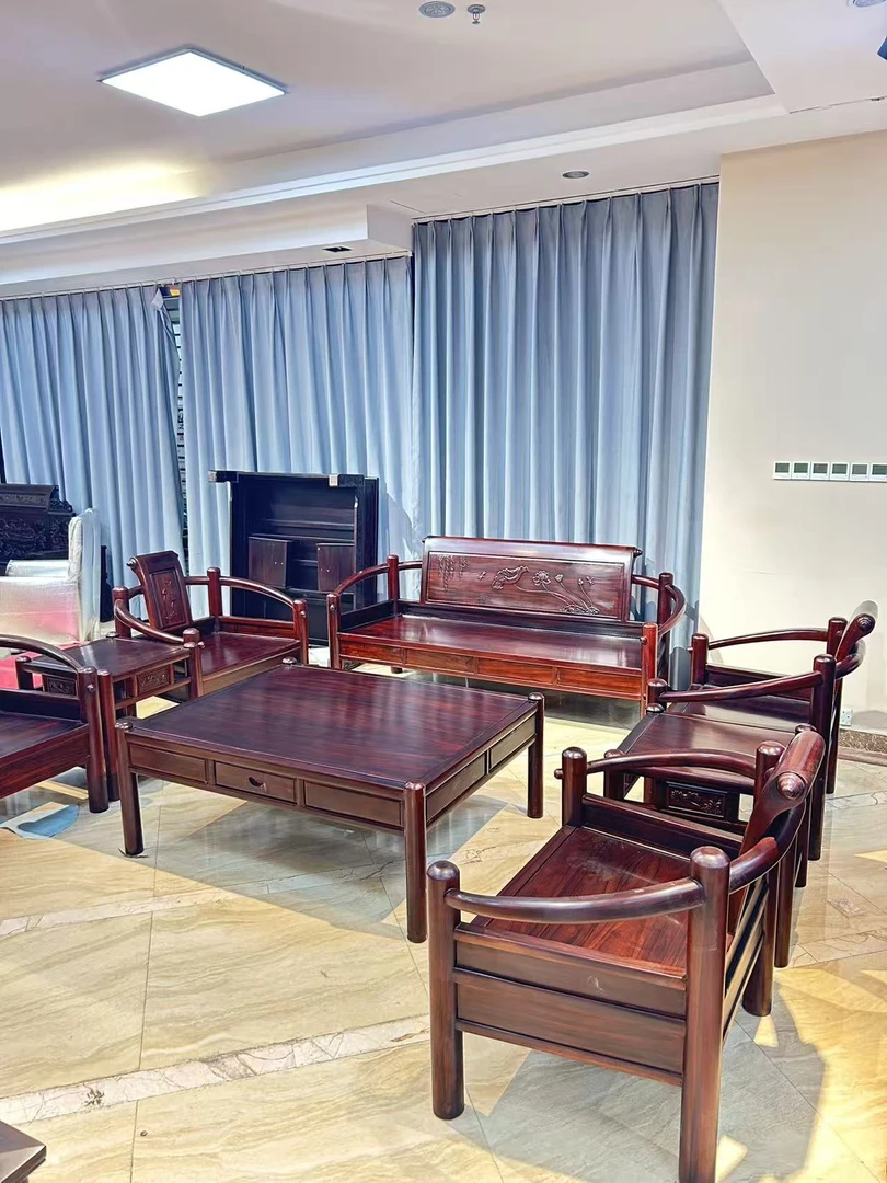 老板娘推荐-大套沙发--榫卯结构 送坐垫送玻新中式