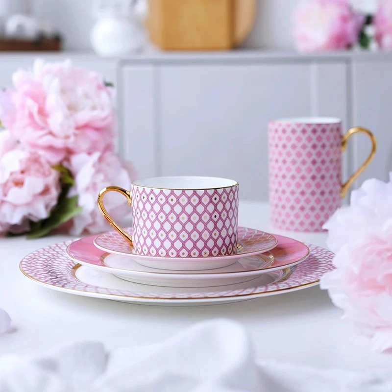 俄皇LOMONOSOV餐具碗碟套装STAR系列一人食5件套骨瓷下午茶餐具