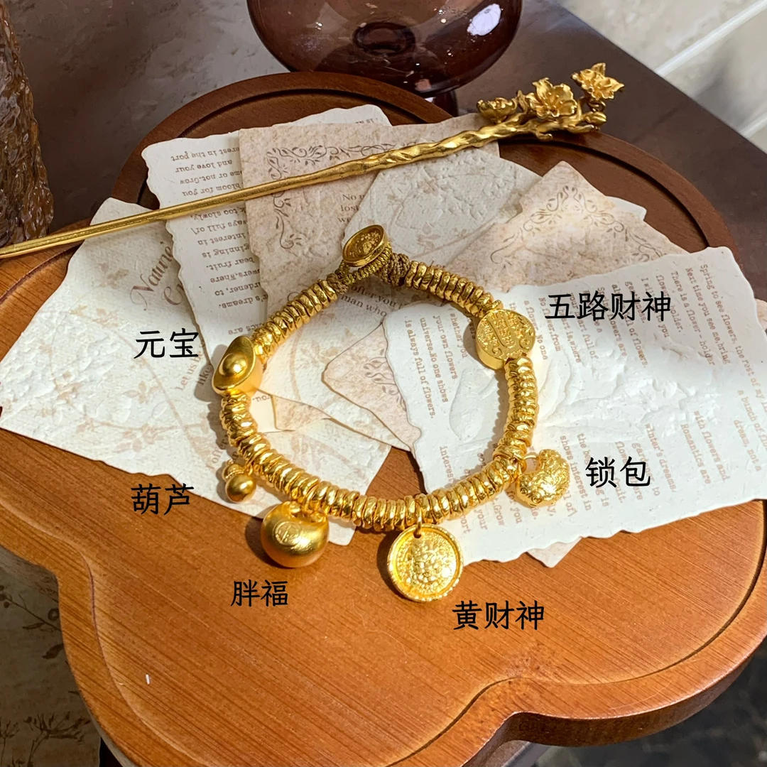 手链  MEINAHUI/元宝黄财神手串 气质时尚手工百搭