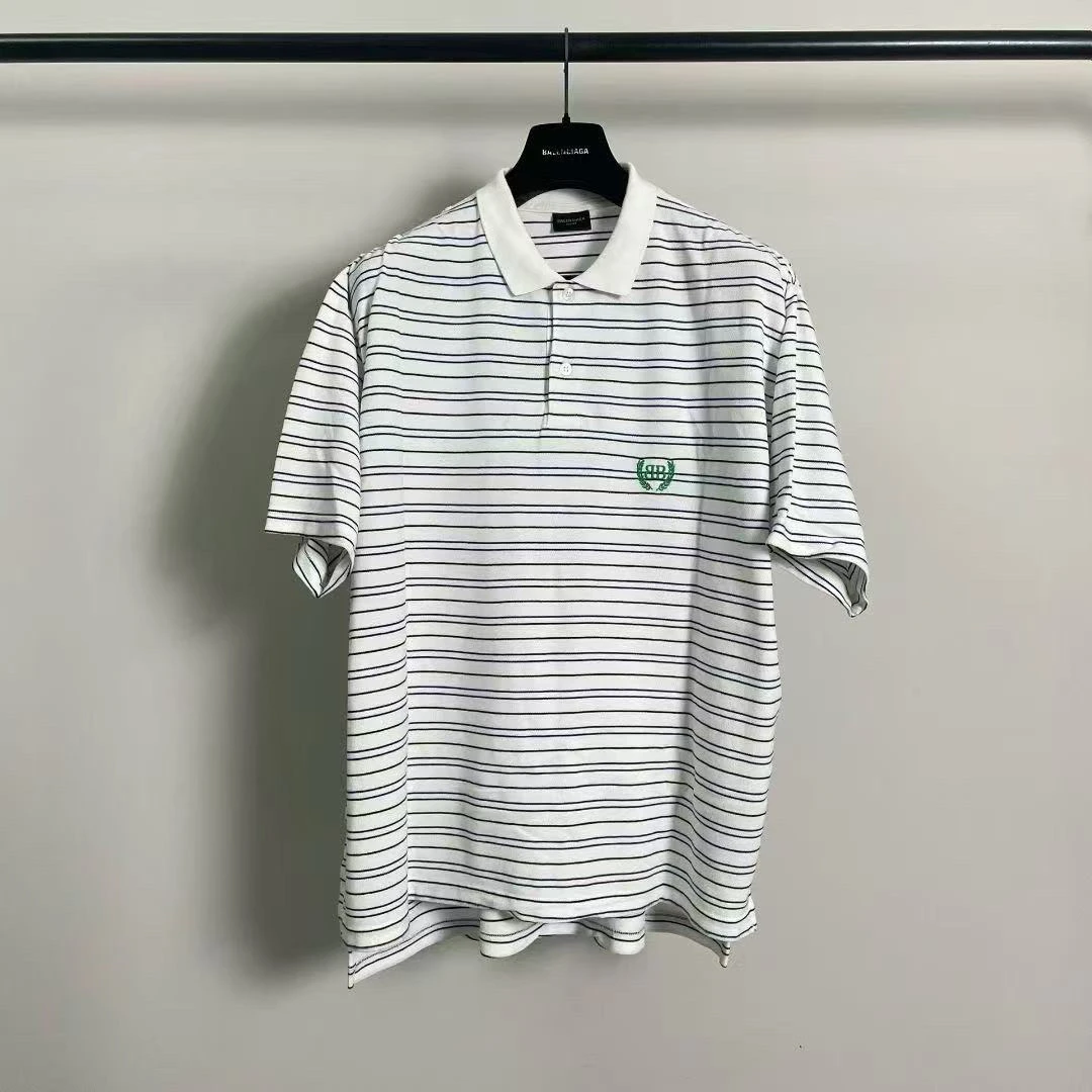 未使用 Balenciaga/巴黎世家 25ss条纹polo短袖/M码