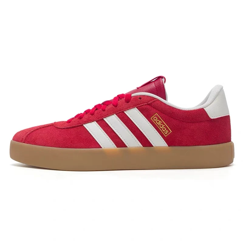 adidas 阿迪达斯女低帮系带板鞋白红红白配色鞋子  KI5079