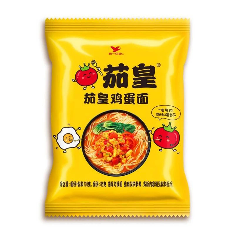 统一企业茄皇鸡蛋面116g