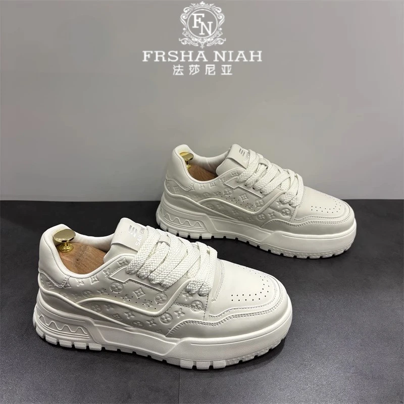 法莎尼亚男士时尚休闲鞋秋季厚底增高款耐磨防滑时尚百搭休闲鞋男
