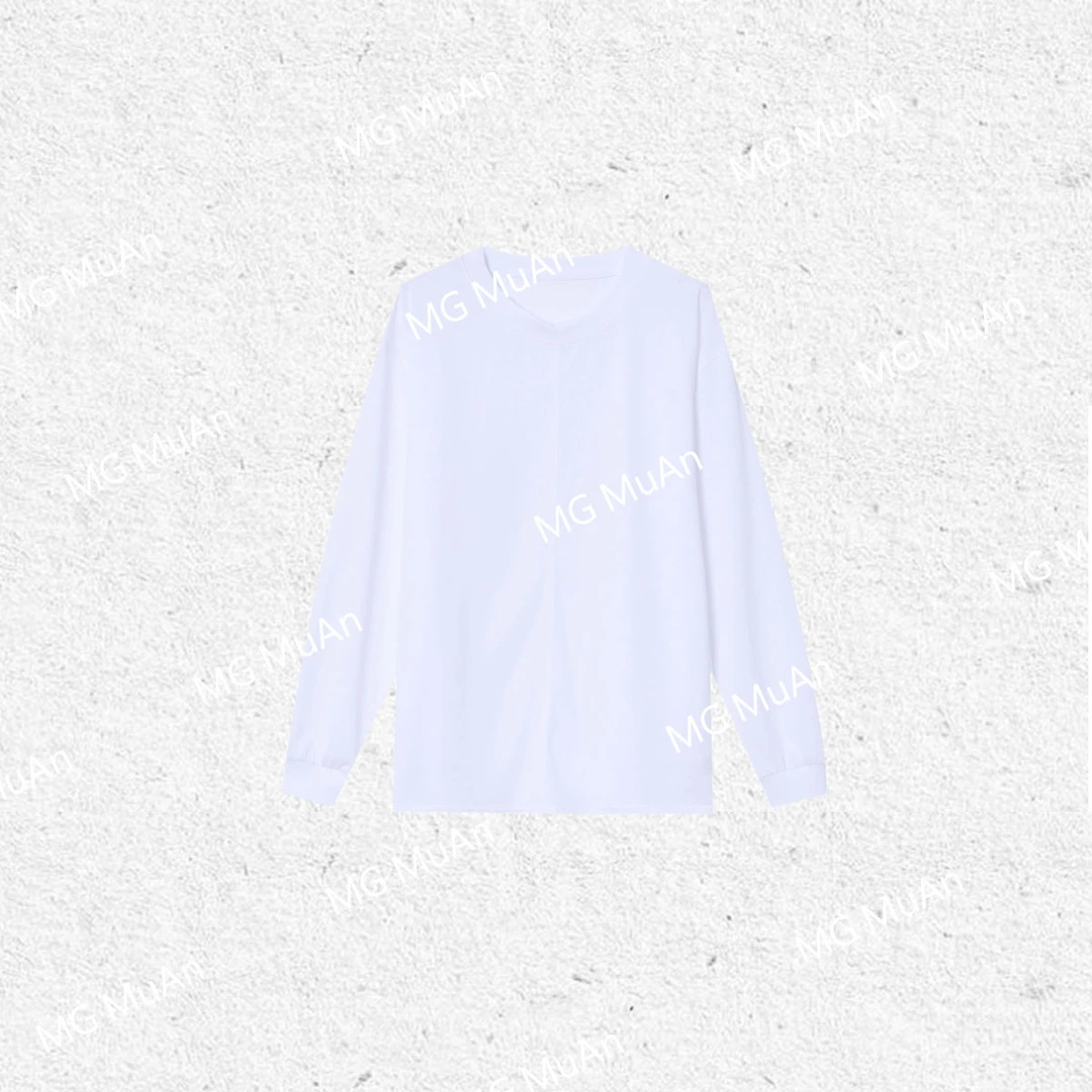 《无印长袖T》“无印系列”定制宽松极简长袖上衣女YJ-23578