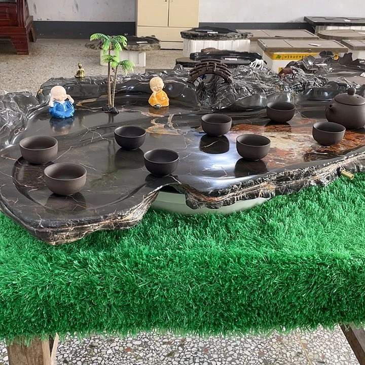 治***8天然灵璧奇石茶盘