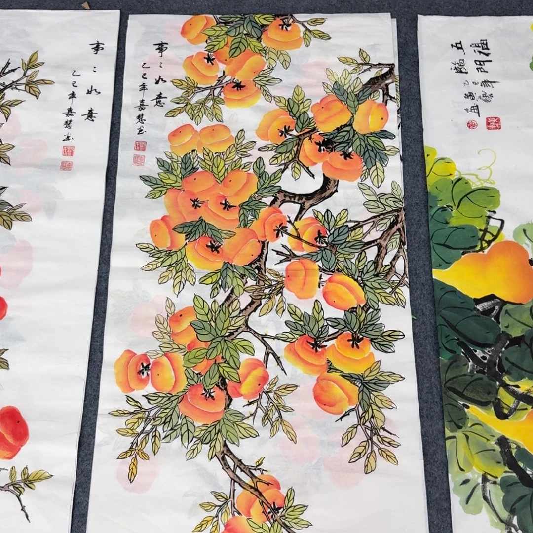 国画三尺尺寸50X100纯手绘作品