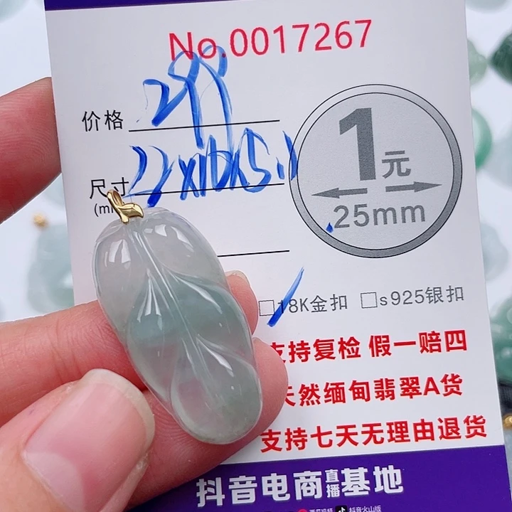 翡翠未镶嵌吊坠(不含链)