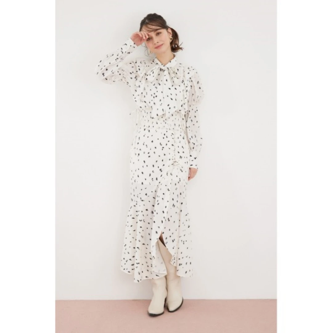 【MonTendre】春季新款 R 修身气质淑女风开衩系带收腰鱼尾半身裙