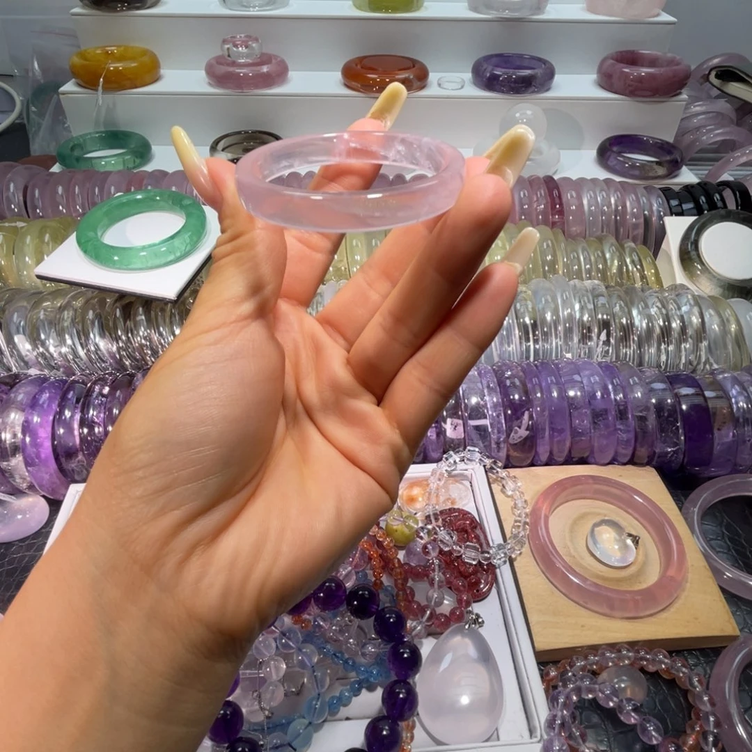 水晶手镯未镶嵌手镯50.7圈口36号