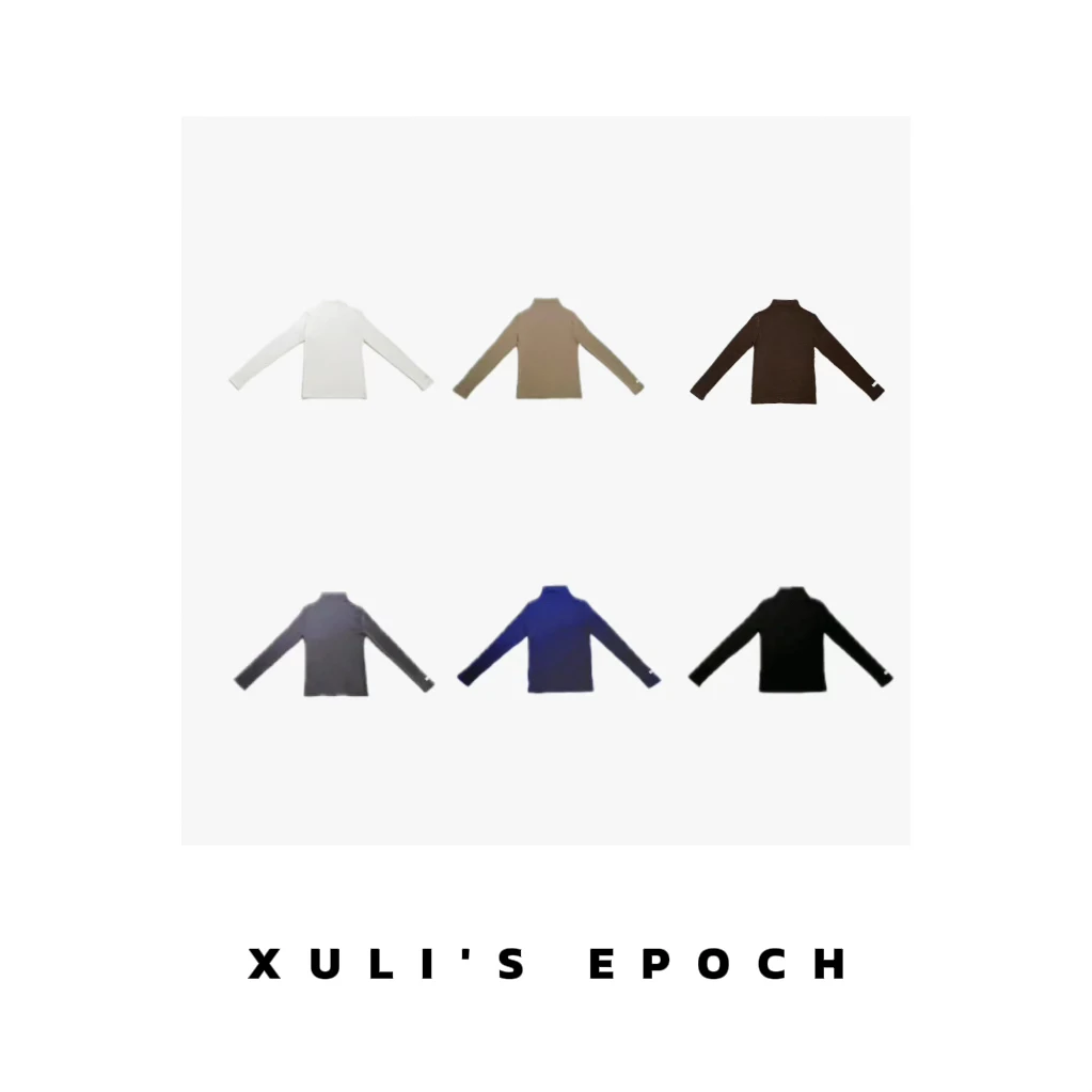 XULI'S EPOCH袖字母工艺液氨磨毛半领打底·1012-2149-6·发回拉黑