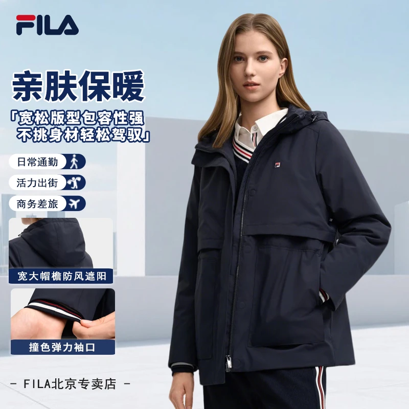 【双11返场价】FILA/斐乐早秋女棉服质感老钱风层次感轻暖运动外套