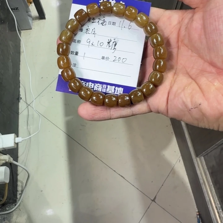 旺***福和田玉未镶嵌手串9×10糖