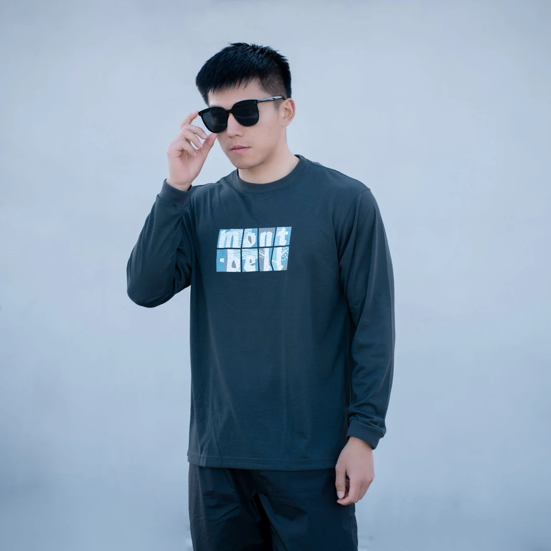 【拍一发二速干长袖】Montbell夏日户外薄T恤日常通勤圆领男女情侣