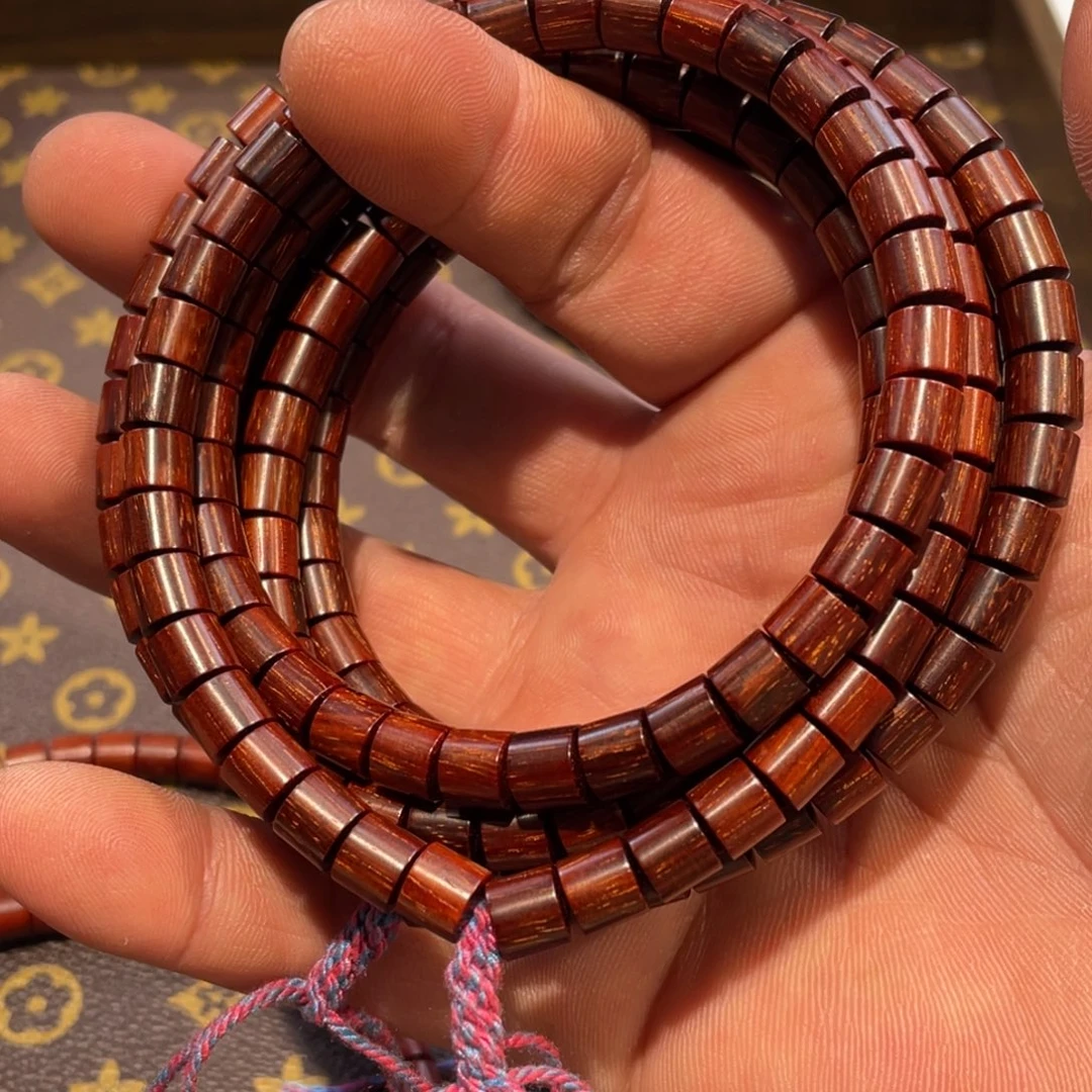 檀香紫檀（小叶紫檀）169号极品干磨珠直切