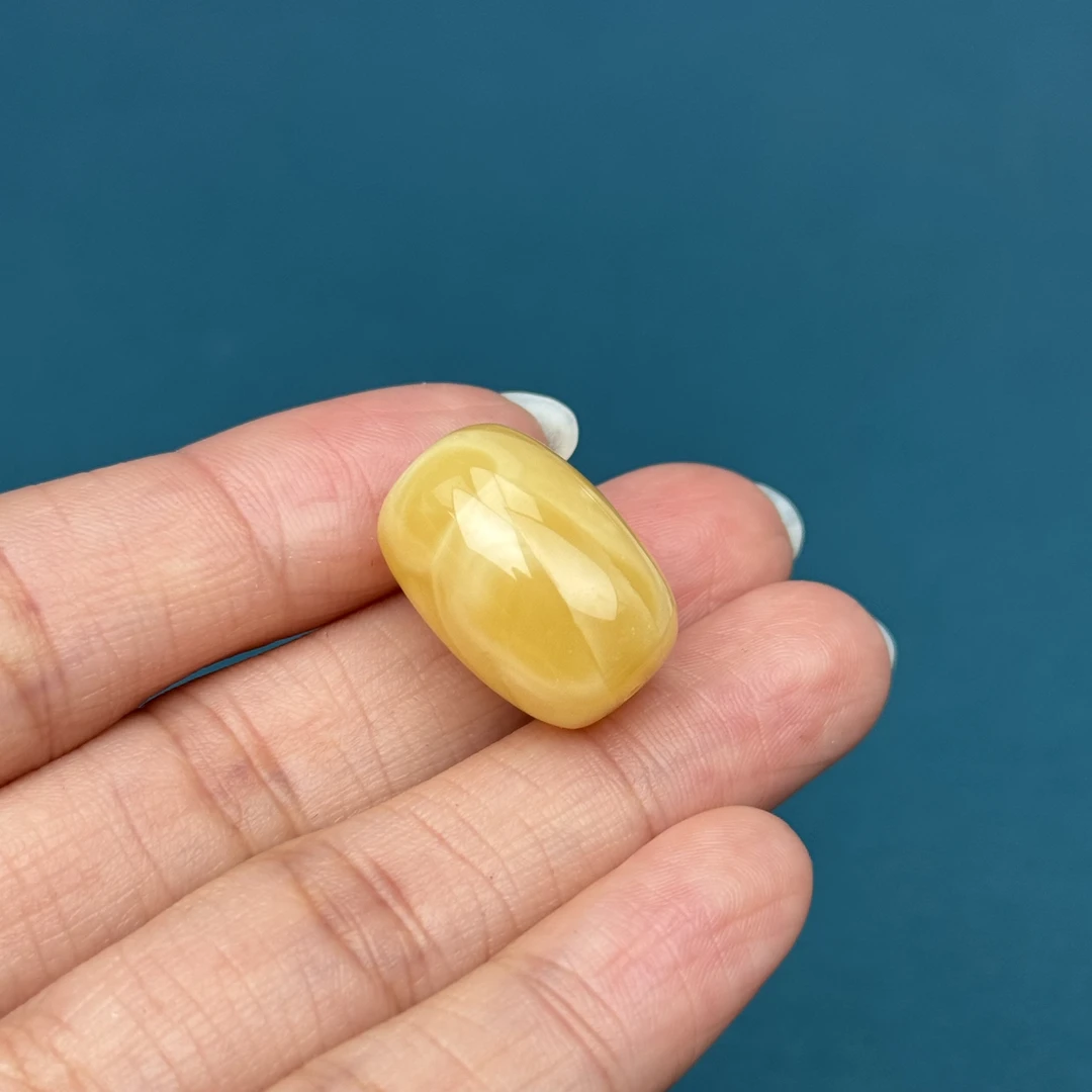 Y5094天然原矿蜜蜡 妖花桶珠13.7x20mm 2.5克抖音基地质检发货