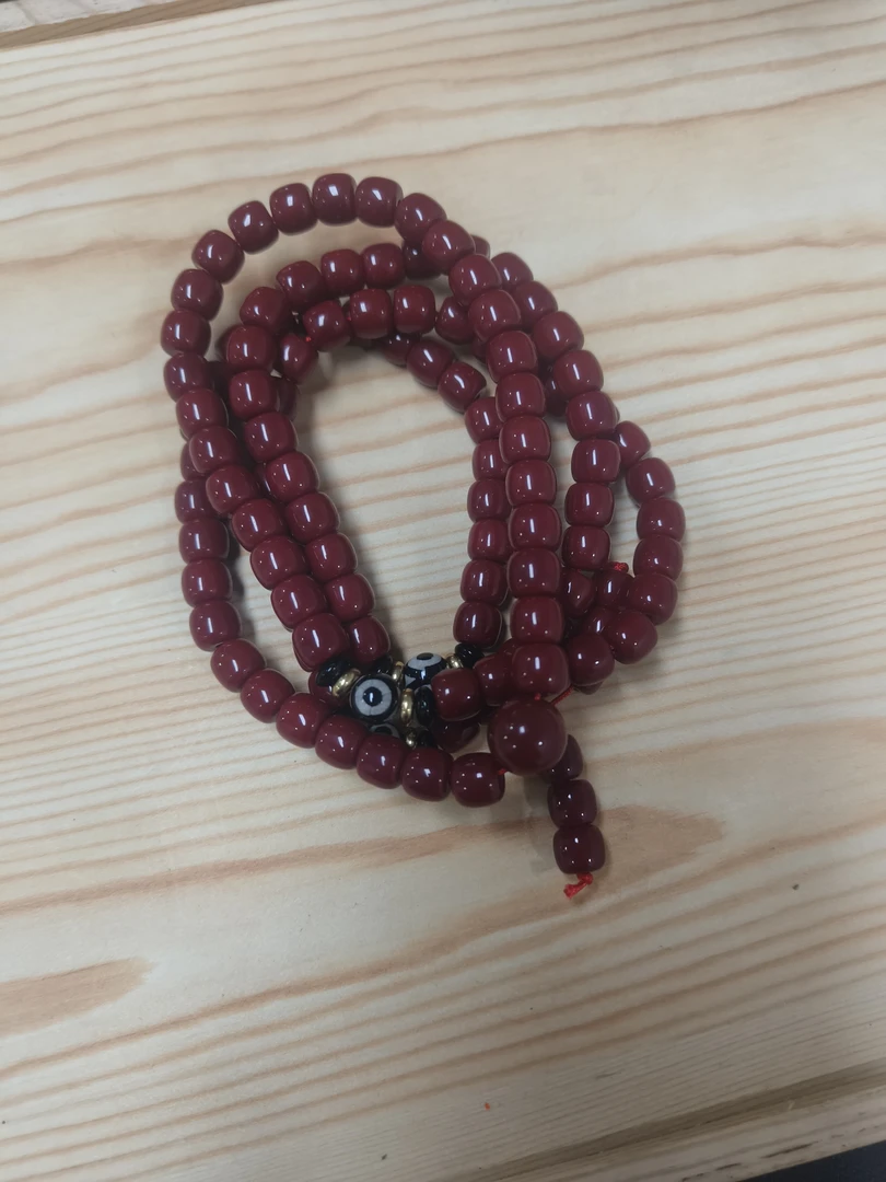 定制木珠08牛血红色-4593