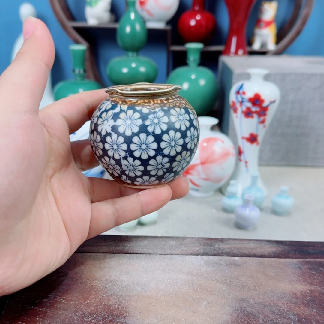 陶瓷手工小花器摆件