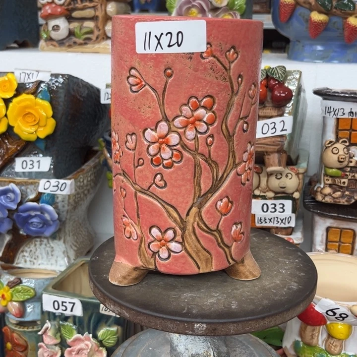 紫砂花盆粗陶材质多肉花盆