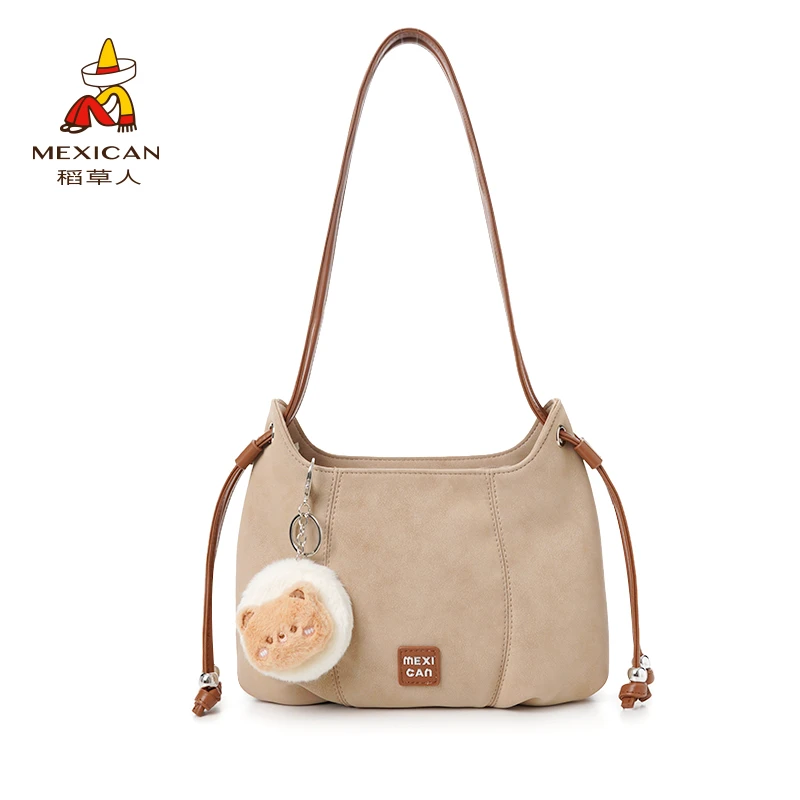 稻草人25新款潮流韩版简约高级时尚斜挎包简约风手拎包单肩