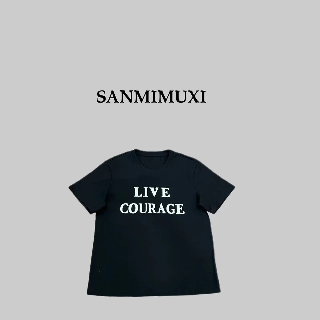 SANMI/叁米  刺绣字母短袖T 103-3