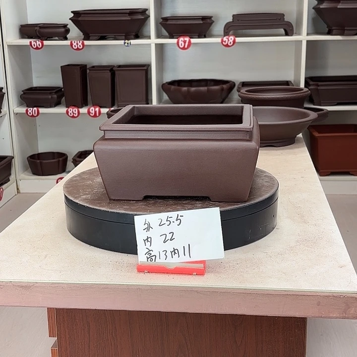 花盆紫砂束口四方大