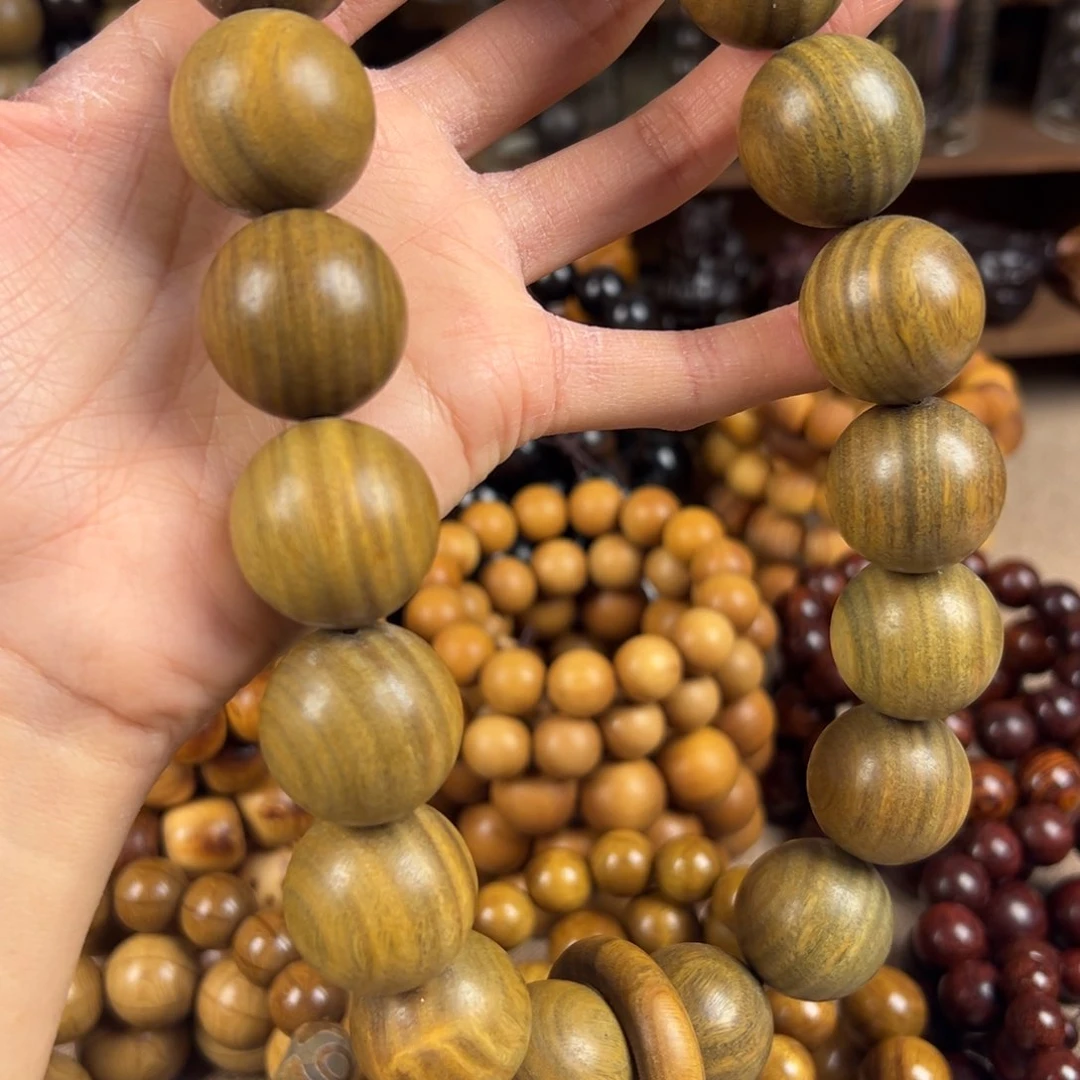 维腊木（绿檀）手串/手链?***?2.5水波手持