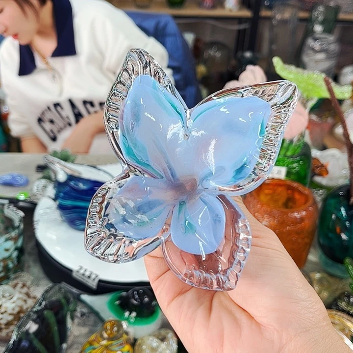 蝴蝶 家悦琉璃工艺品不完美