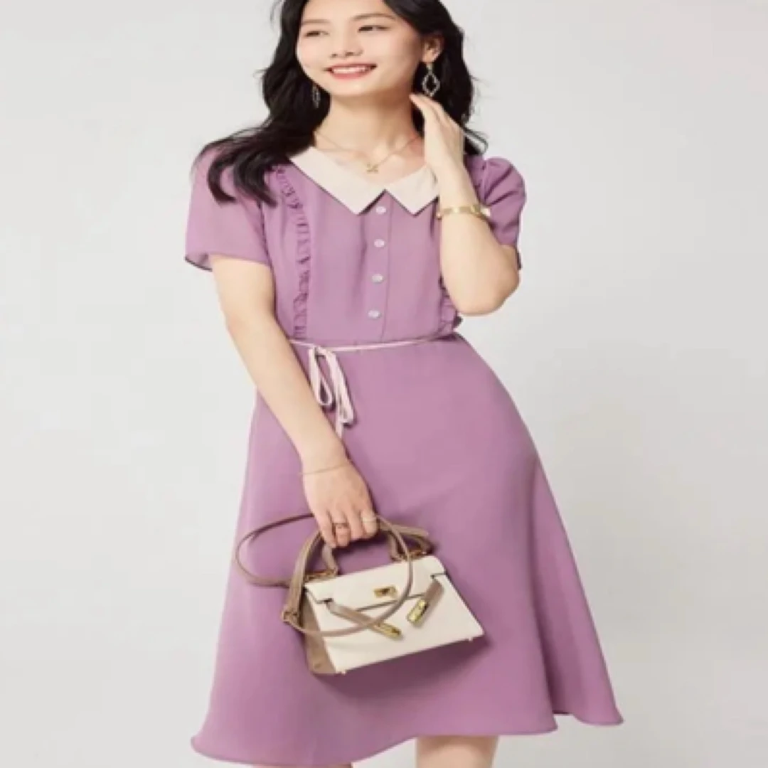 X7017连衣裙大码时尚显瘦夏季法式