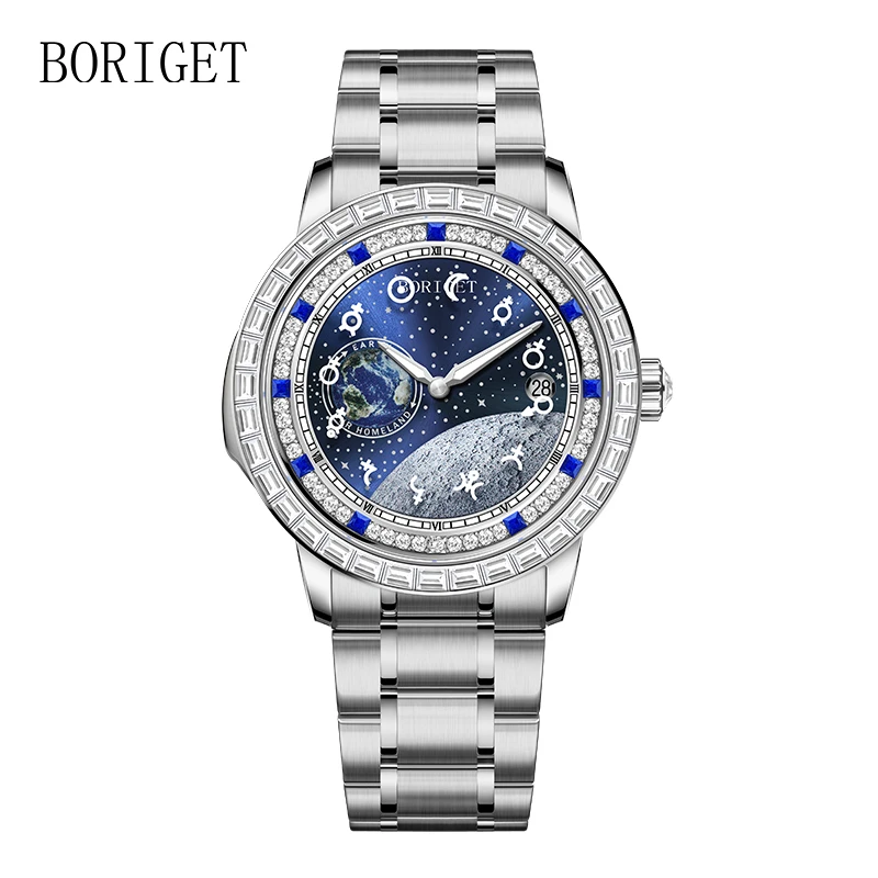 蓝色星球系列男士高端全自动机械表休闲时尚艺术腕表