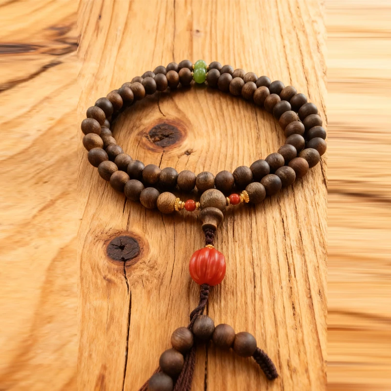 沉香沉香手串雷击留疤老白棋8mm三圈