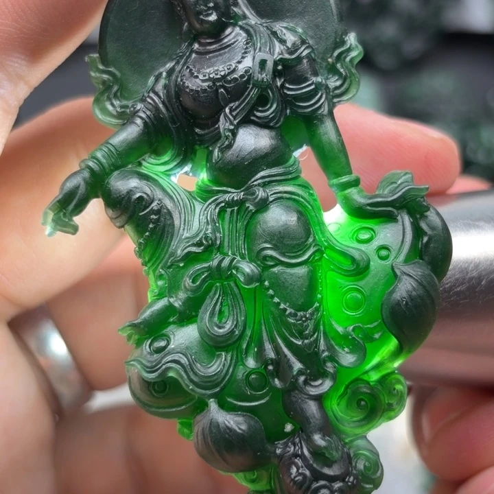 定制翡翠未镶嵌天然翡翠A货水月观音