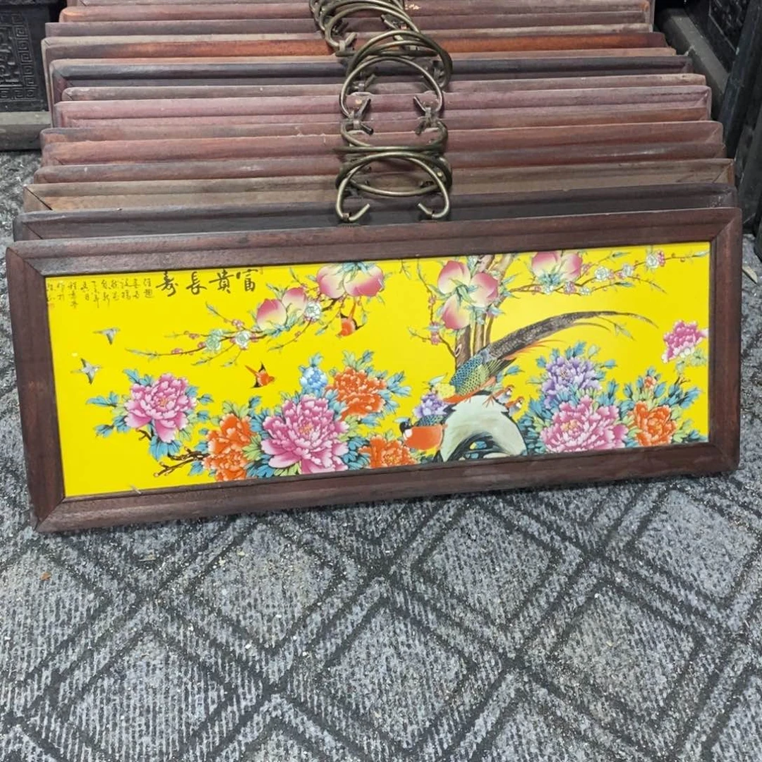 瓷片53*21 景德镇瓷板画柴窑烧制