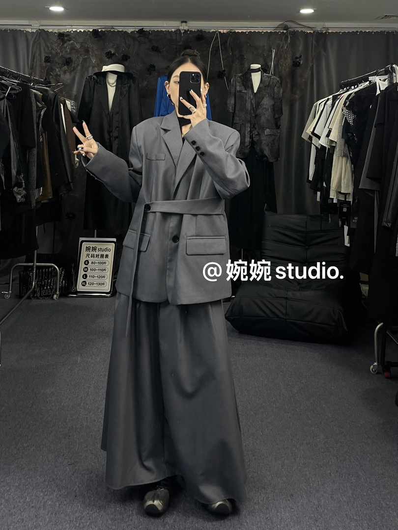 【婉婉studio】气质宽松百搭休闲韩版网红秋季潮流时尚秋冬帅气套装