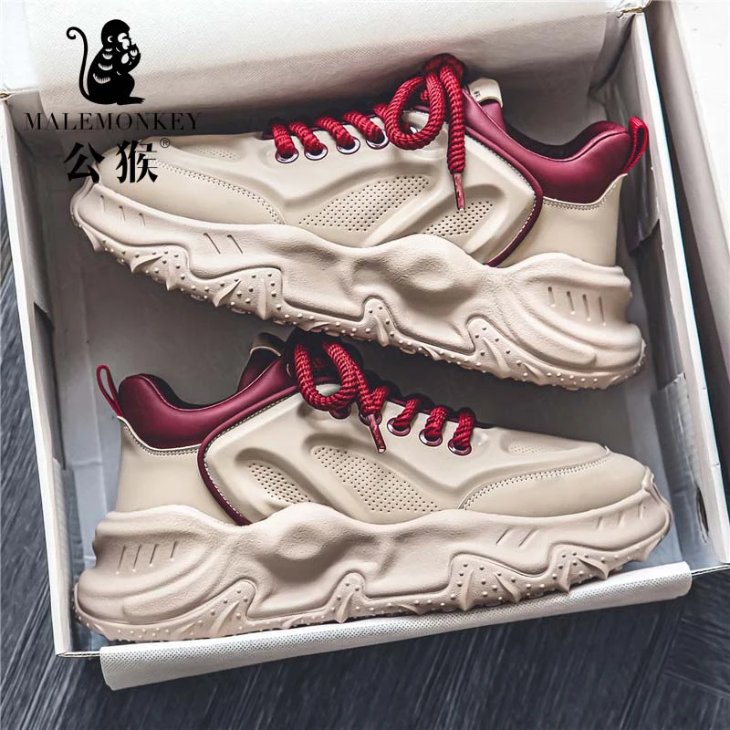 公猴官方正版男鞋秋季休闲运动鞋子厚底老爹鞋百搭跑步鞋24LJ127