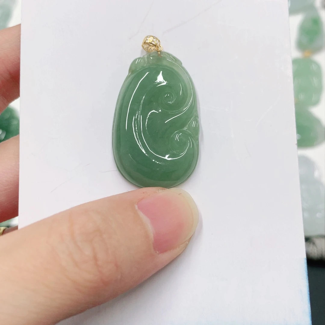 翡翠颈饰18K金镶嵌1212121212