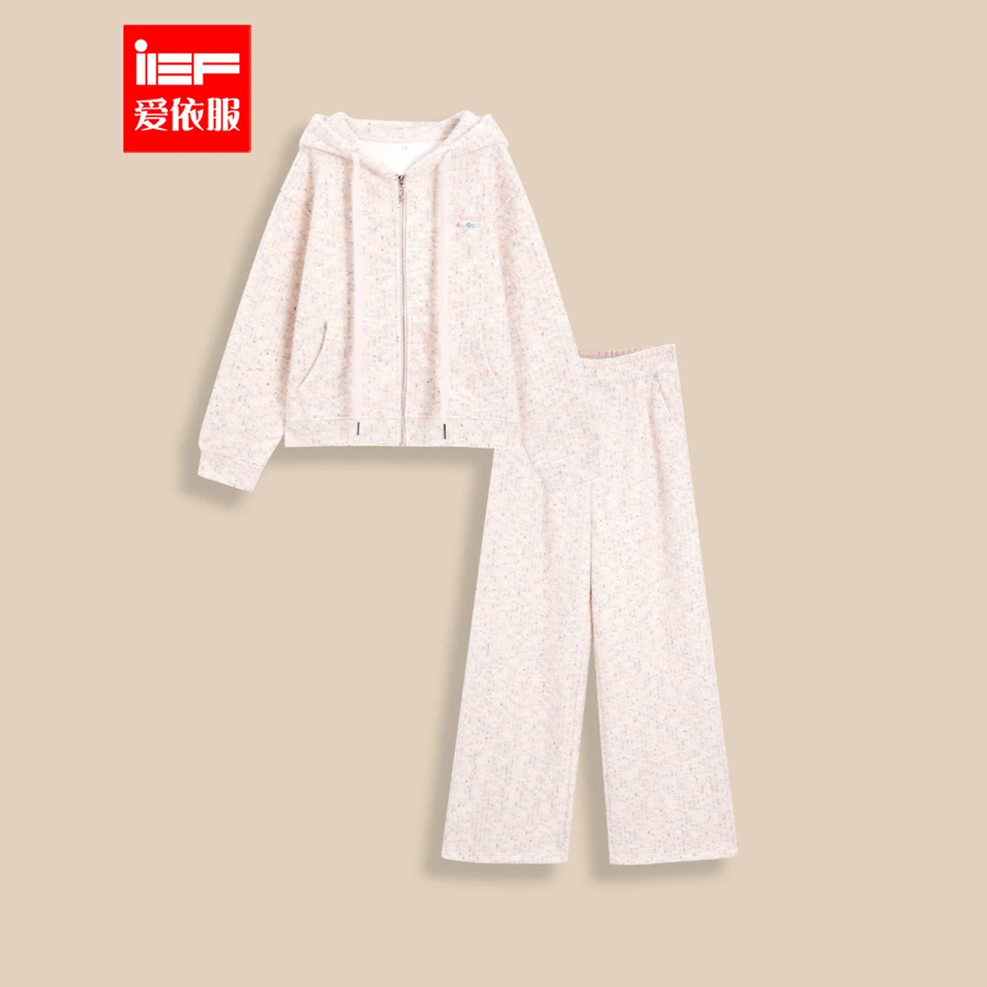 IEF/爱依服时尚套装2025冬春新款韩版甜美休闲运动风百搭上下套裤