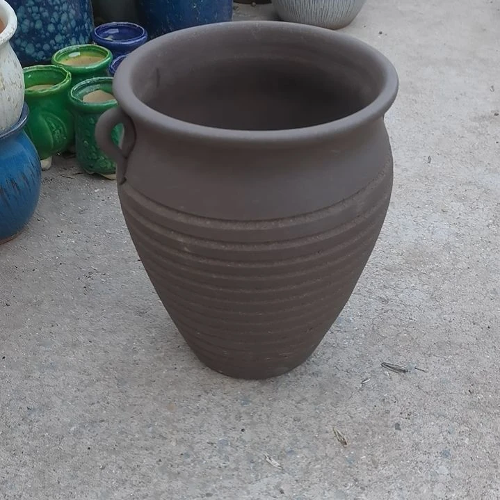 红陶口20高27瑕疵底裂