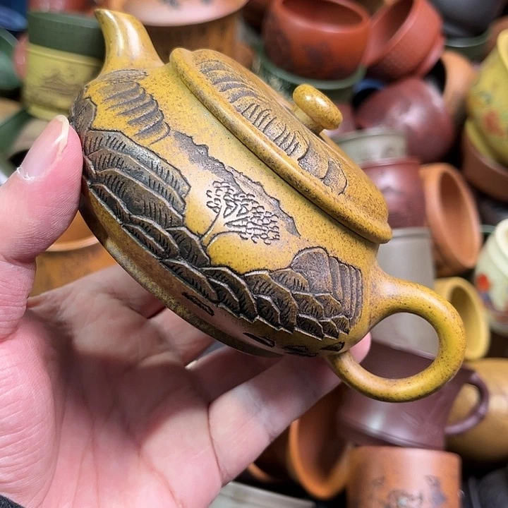 紫砂茶杯用****2全手工紫砂主人杯