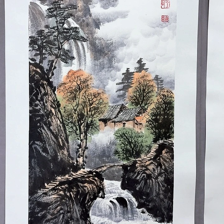 国画亲笔手绘放心去藏