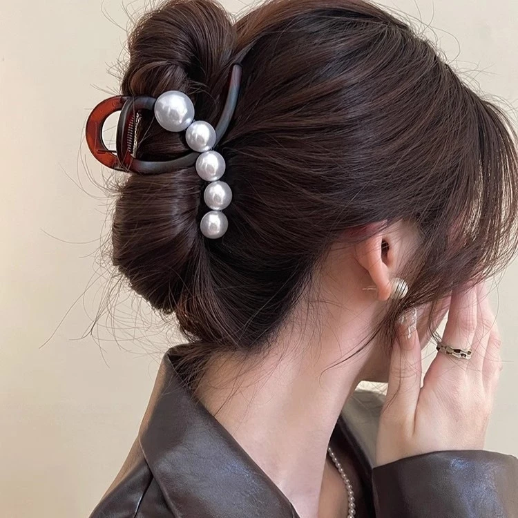 挺能抓~抓夹女高级感发夹头饰ins后脑勺优雅气质鲨鱼夹发饰品