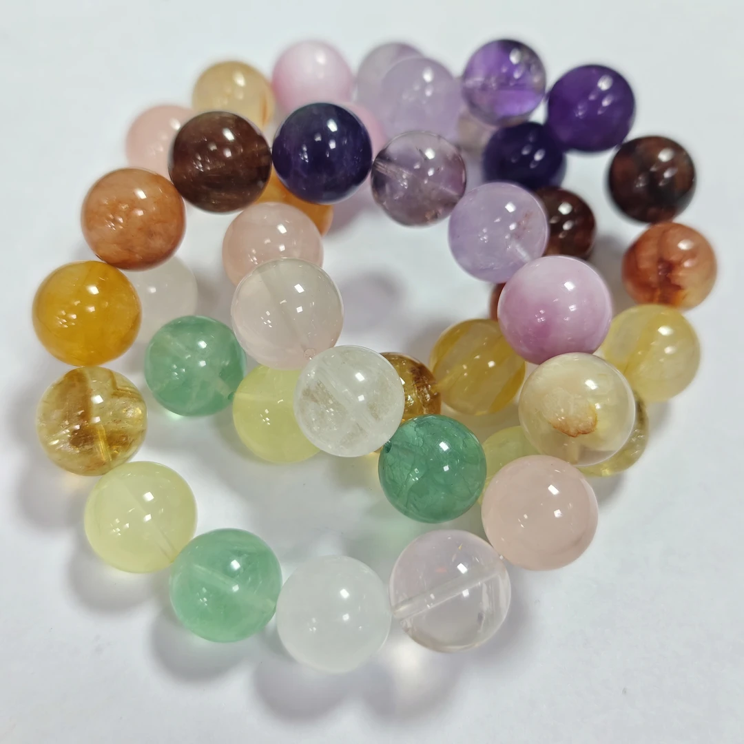 【书记甄选】天然原创水晶单圈手链 多样性发一件 约13mm 7995DX