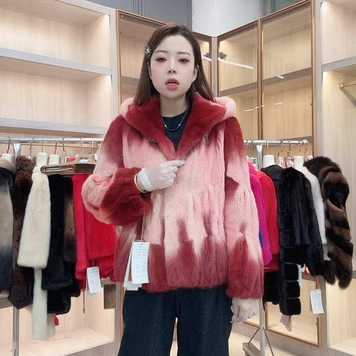 红色过渡连帽yh0121