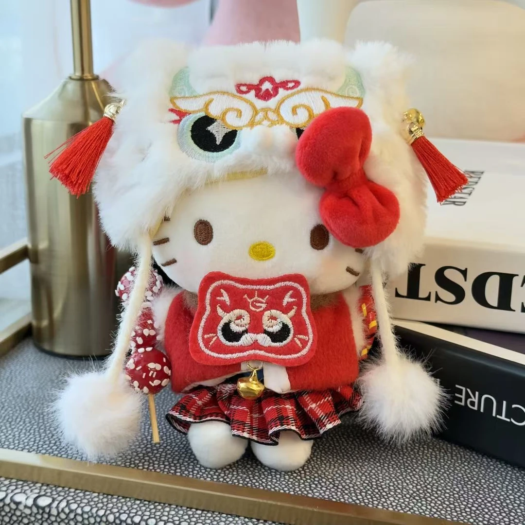 正版新年Hellokitty挂件毛绒公仔挂件春节年兽玩偶钥匙扣包礼物A