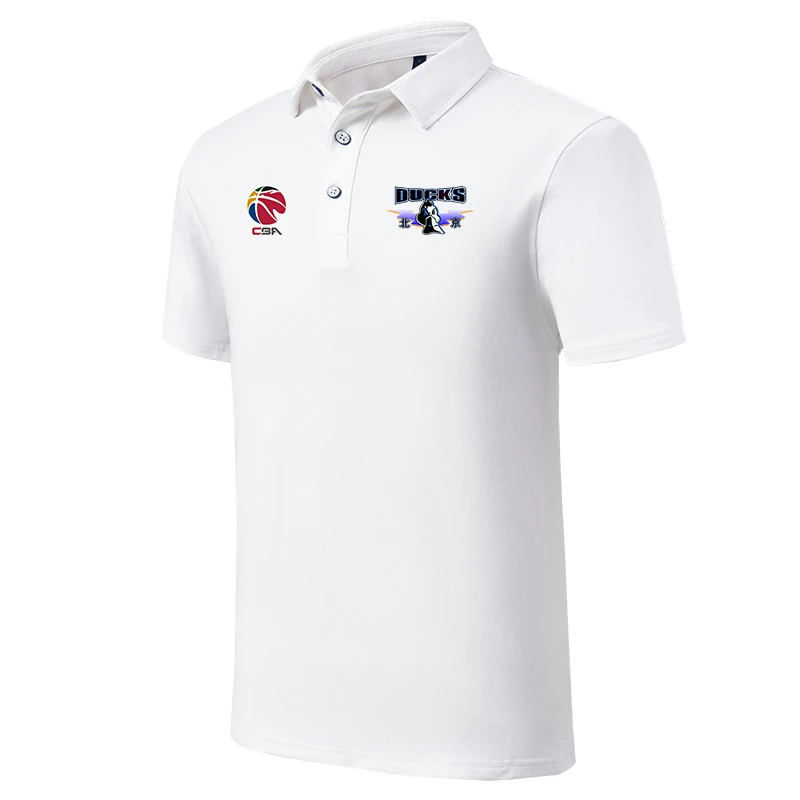 北京北汽男篮POLO衫北京首钢队男篮球教练工作服短袖t恤翻领工装