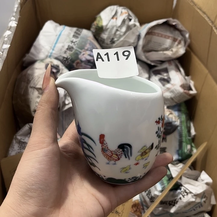 瓷片茶摆件工艺品摆件666