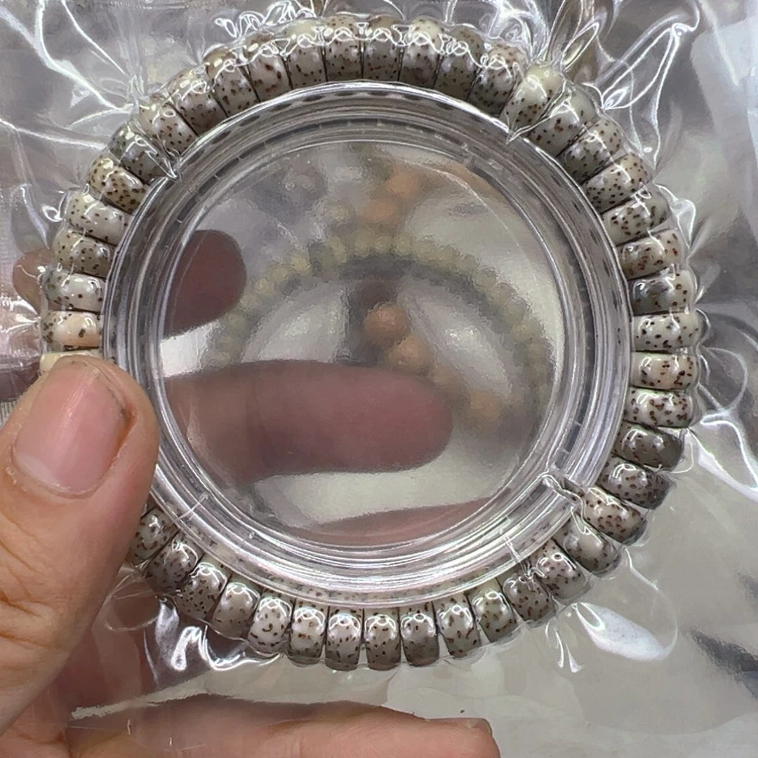 手串星月菩提35入门糯冰石玉星月菩提药片9左右