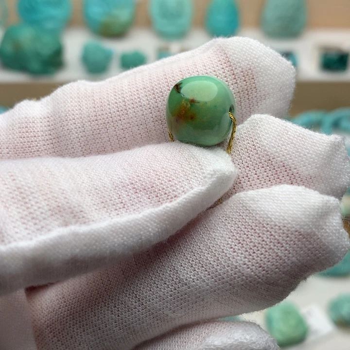 绿松石未镶嵌老型文峰矿口11.6*10.7mm