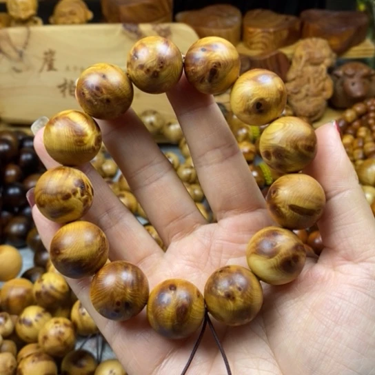 柏木（崖柏）手串/手链唐**爸1.8双面瘤疤蜘蛛纹