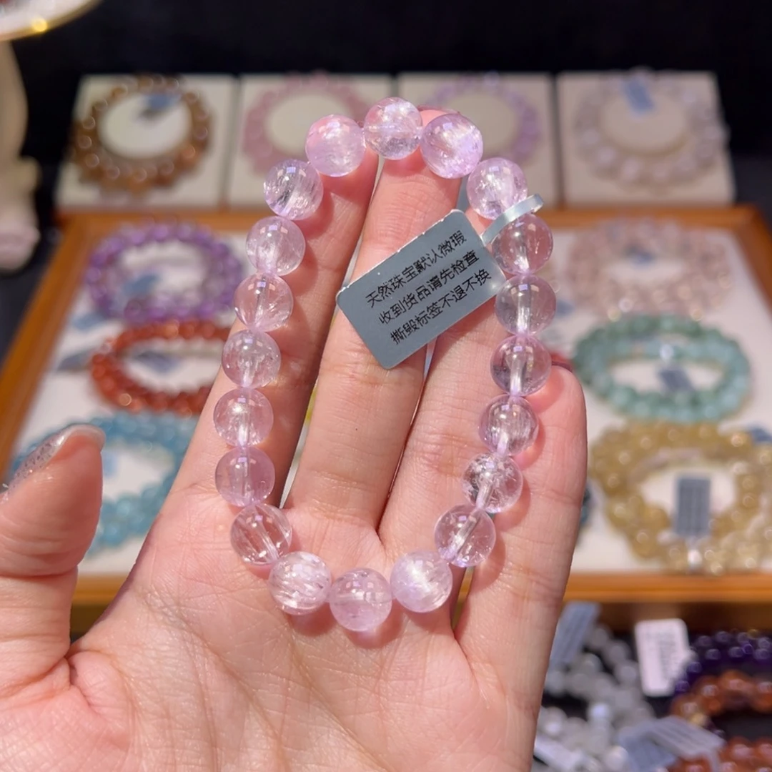 锂辉石9m收藏级拉丝紫锂辉未镶嵌